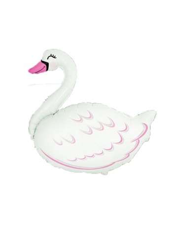 Inflated white swan mini air - white,